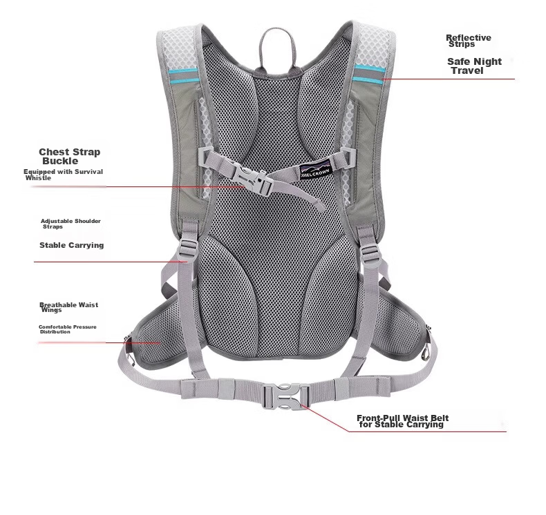 CAMEL Lightweight Unisex College Student Trail Running Cycling Outdoor Hiking Backpack 1152253010 Gray 18