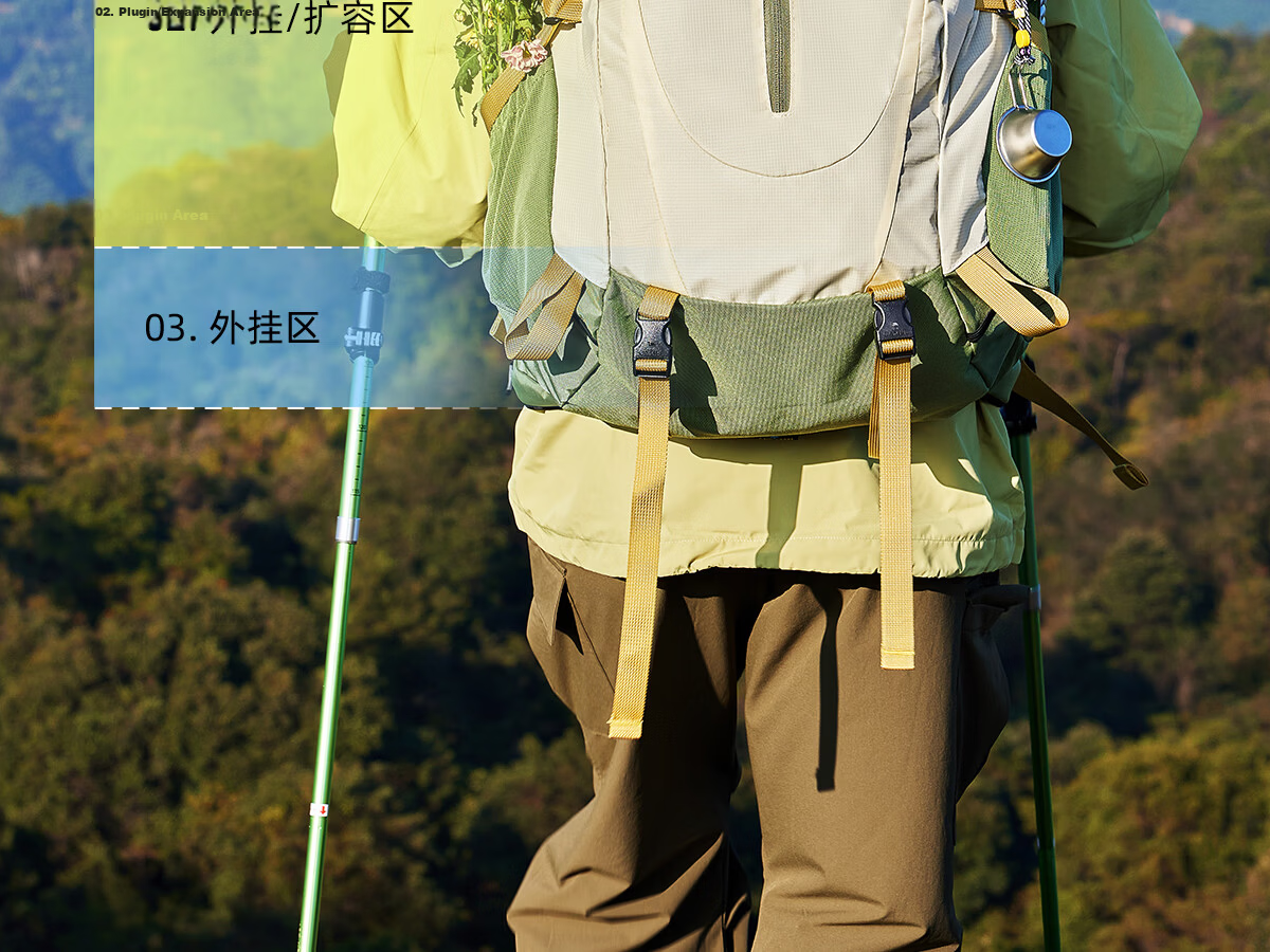 CAMEL Outdoor Hiking Backpack Waterproof Sports Backpack for Men and Women Travel Trekking Mountaineering Bag 2S04001A Advanced Gray 20