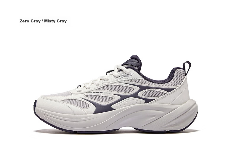 ERKE Men's Sports Shoes Leather Mesh Breathable New Casual Thick Sole Dad Shoes Fengxiwu 3.0 30