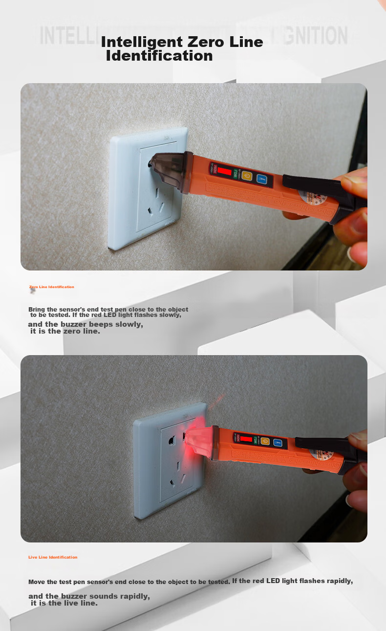 VICTOR Multifunctional Electrician's Test Pen for Home Wiring Inspection, Smart Induction Voltage Tester, Circuit Breakpoint Detector VC11S 5