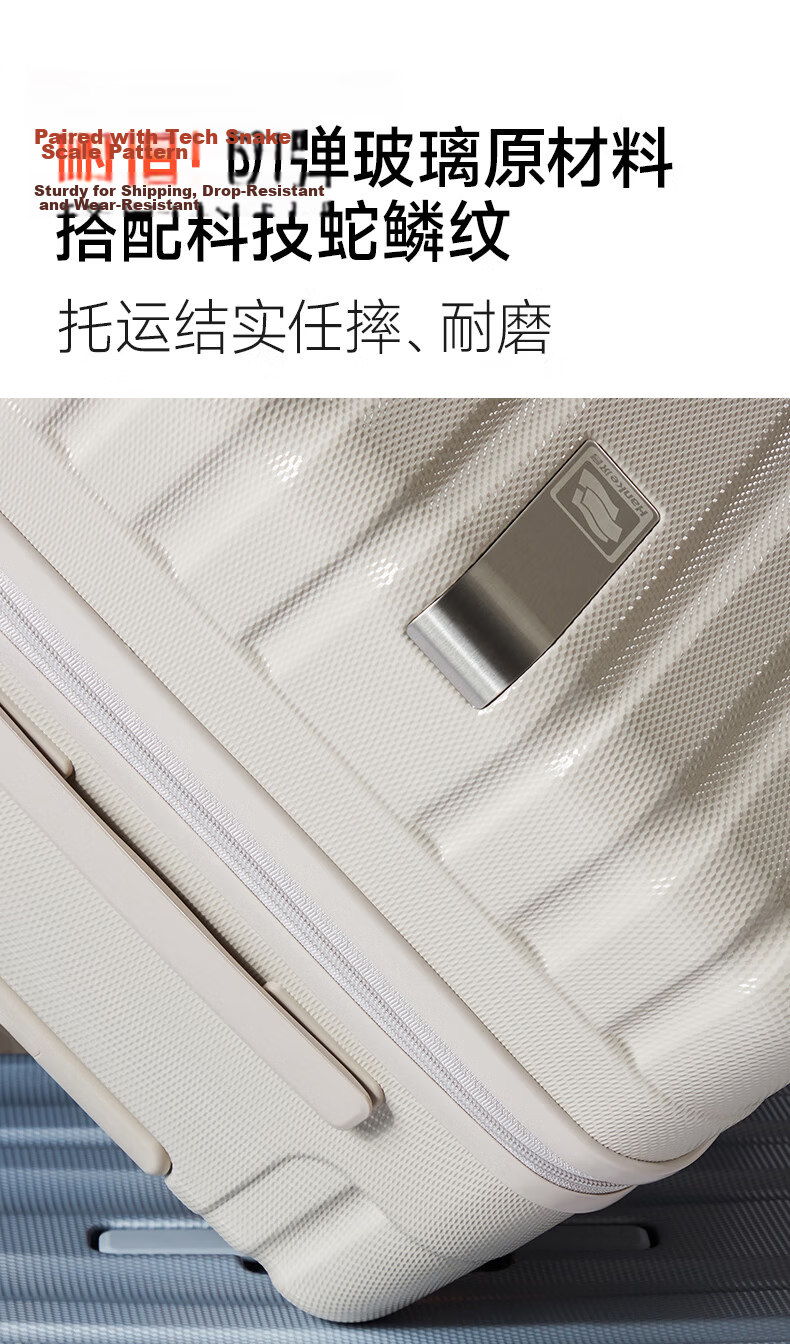 HANKE Expandable Trolley Suitcase, Large Capacity, Password Lock, for Women And Men, 81 Liters, 24 Inches, Eco-Friendly Gray, JINGDONG Co-Branded Editio 16