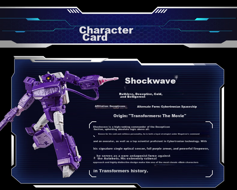 Transformers Studio Series Voyager Class 86 Movie Shockwave G2191 Kids Boys Toy Gift 2