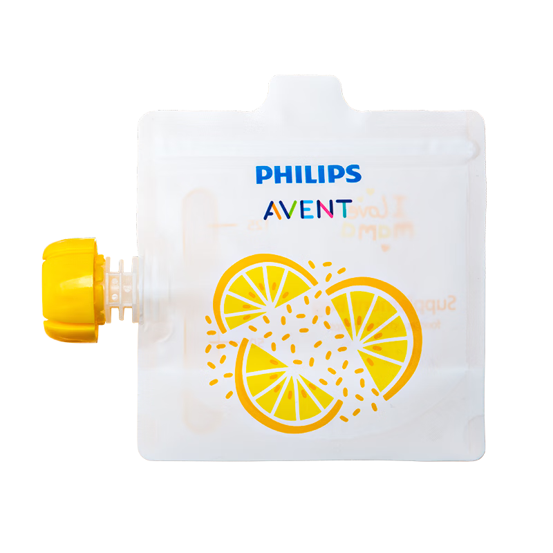 AVENT Philips Baby Fruit Puree Pouches Baby Food Storage Fresh-Keeping Chewable Bags (10 Pack) JD Self-operated