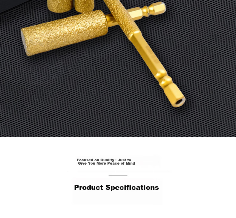 Fuxing Integrated Drilling and Grinding Drill Bit Hex Shank Tile Glass Stone Hole Opener Set [6+6+8+8] 4 Pieces 2