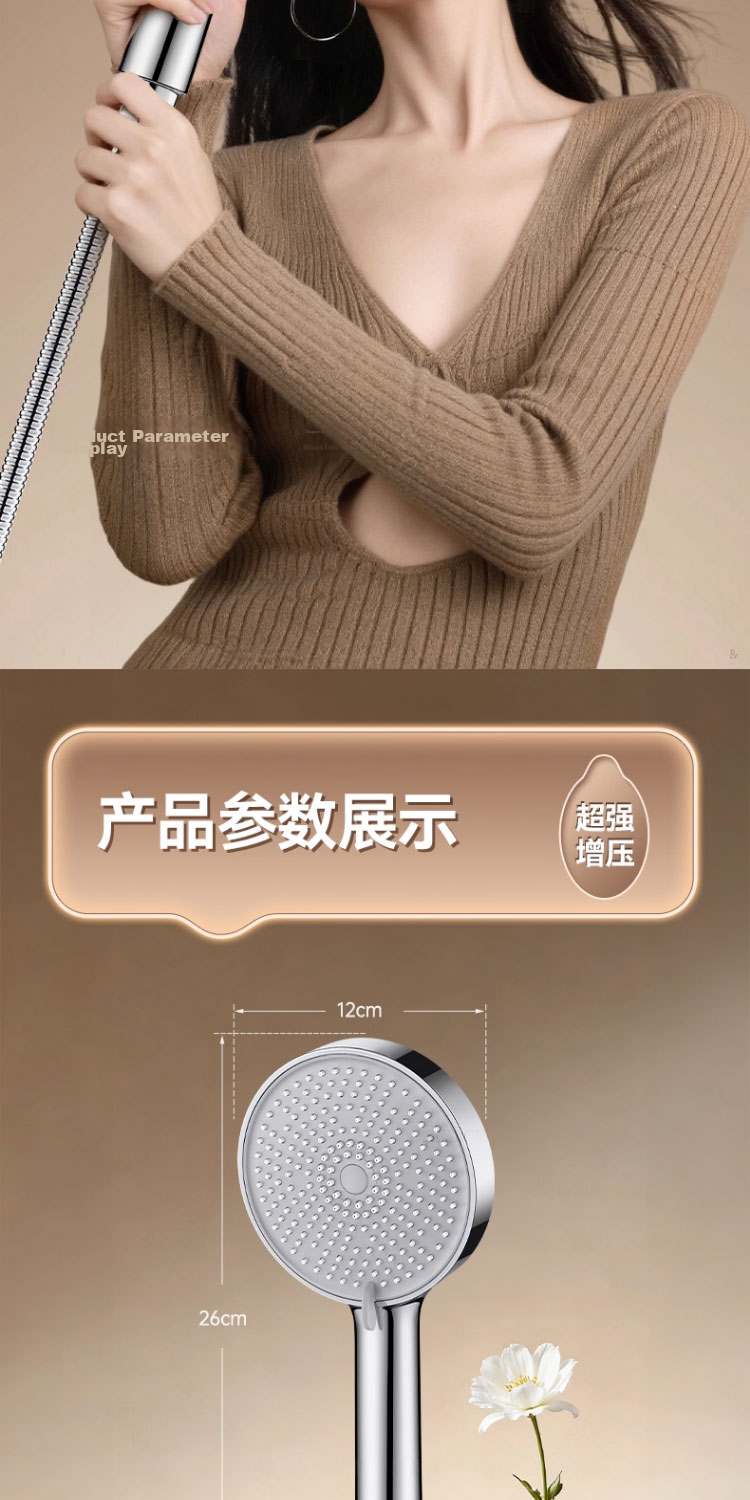ILeddog Seiko Shower Head High-Pressure Bathroom Large Panel Showerhead CD-20 Liquid Silicone 14