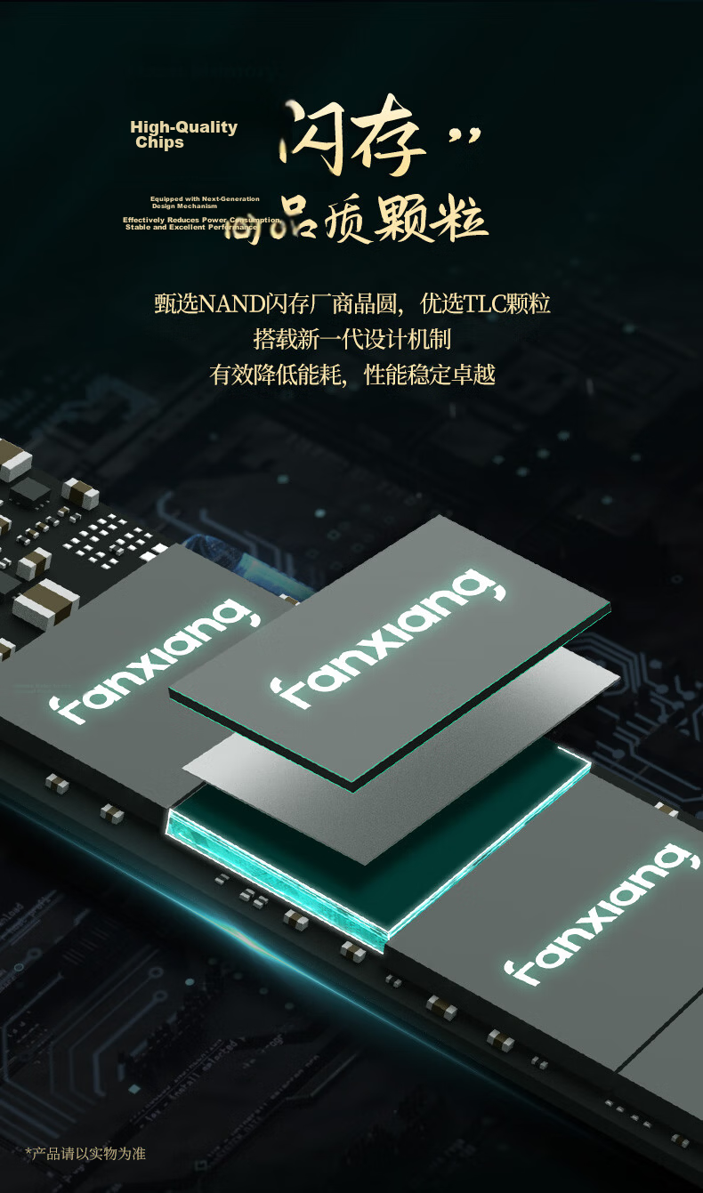 FANXIANG 500GB SSD Solid State Drive M.2 NVMe PCIe 4.0x4 TLC PS5 Game Expansion AI Computer Storage Accessory S790 5