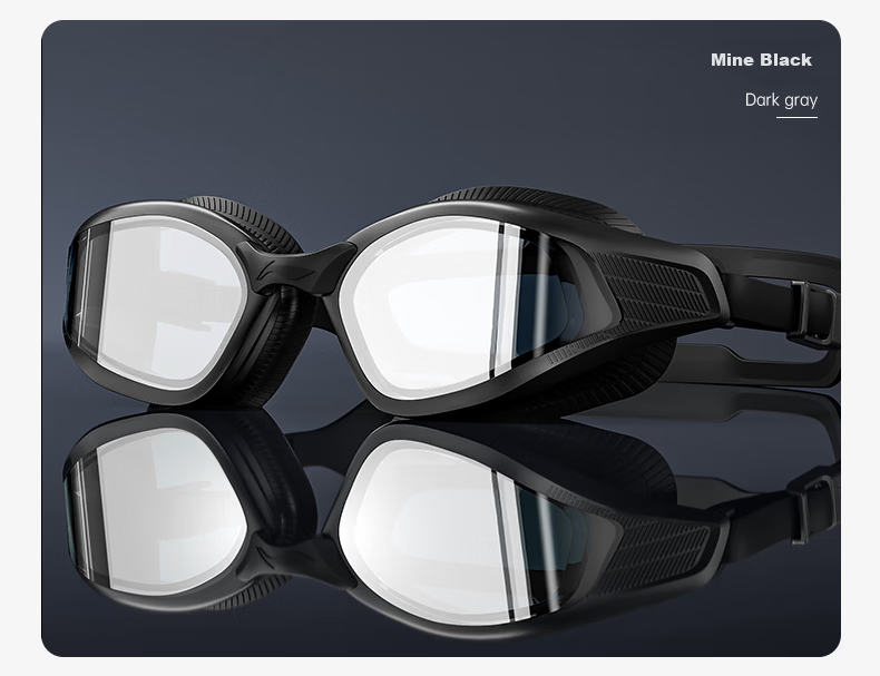 LI-NING Prescription Swimming Goggles HD Waterproof Anti-Fog Swim Cap Set Professional Swimming Glasses 16