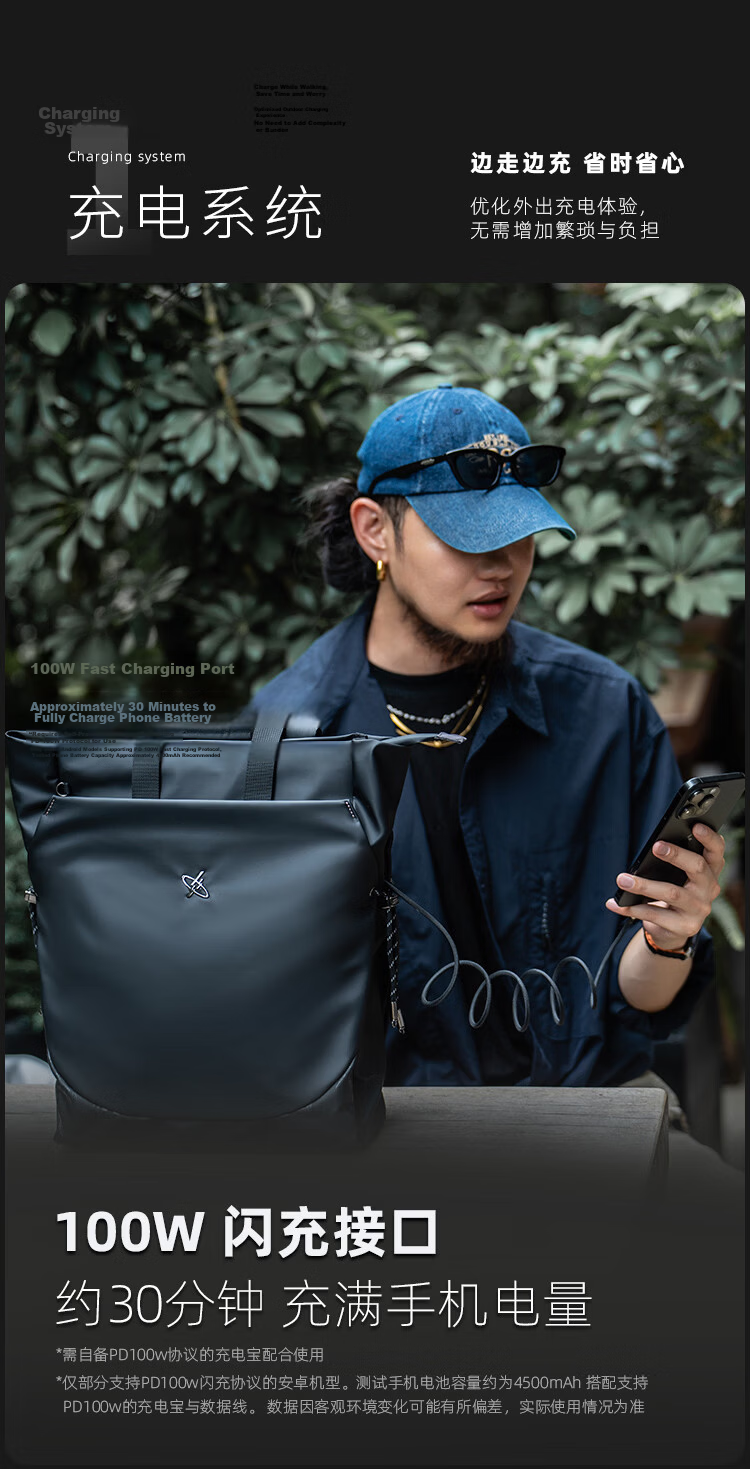GYXX Polaris Dual-Shoulder Laptop Backpack 16-inch Business Commuter College Student Handheld Book Bag 7