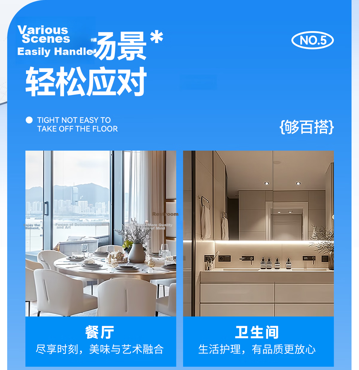 Manhua Cloud Pattern Blue 5-Ply Thickened Tissue Paper 360 Sheets * 20 Packs Bulk Household Napkins Facial Tissues 15