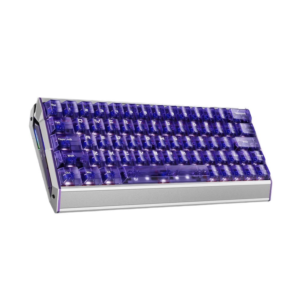 KEYVERSE ST63 Magnetic Axis Gaming Keyboard Customizable RGB Mechanical Keyboard Low Latency CSGO2 Valorant Delta Operation Gateron Magnetic Silver Purple Switches