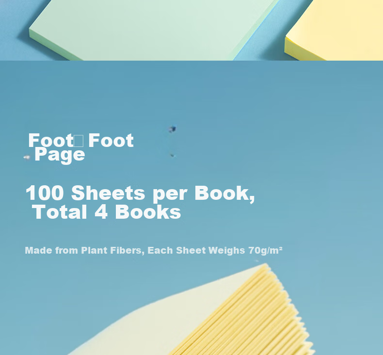 Deli Memo Sticky Notes Easy Tear Convenient Note Paper 400 Sheets 76mm*101mm BT252 6