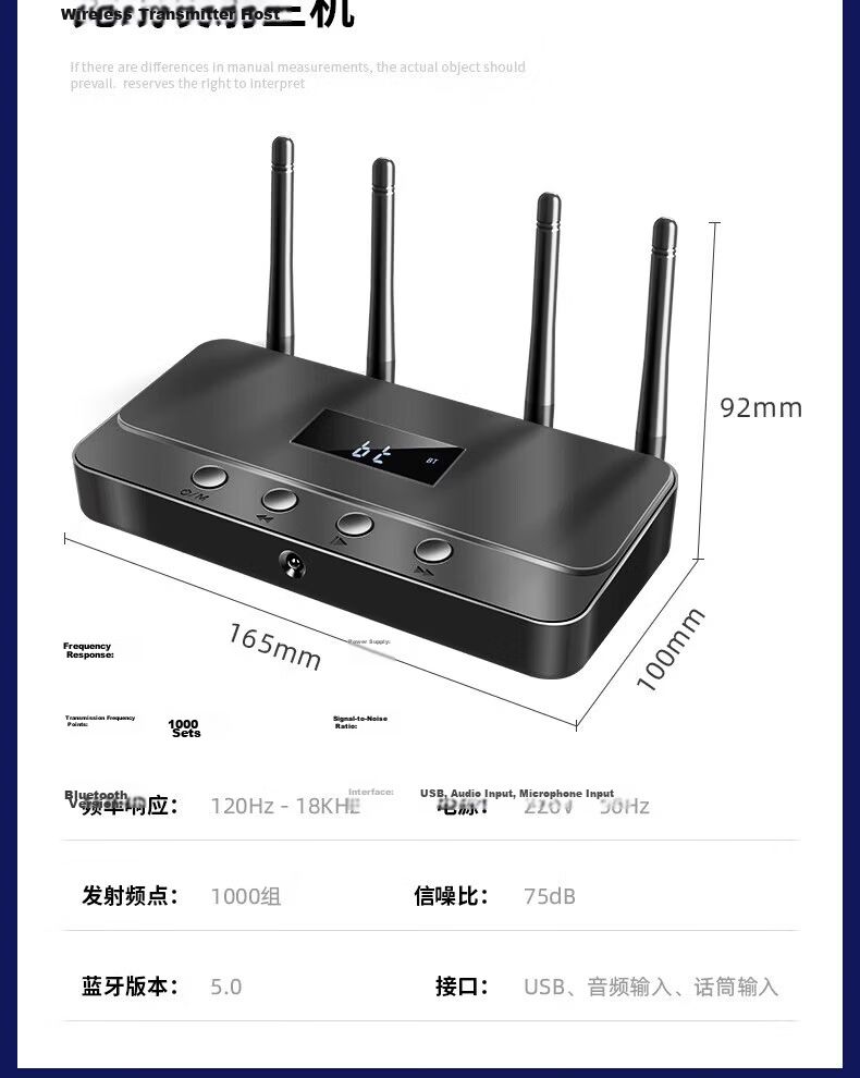 SAST U3 Wireless Wall-Mounted Speaker (with Transmitter) 6