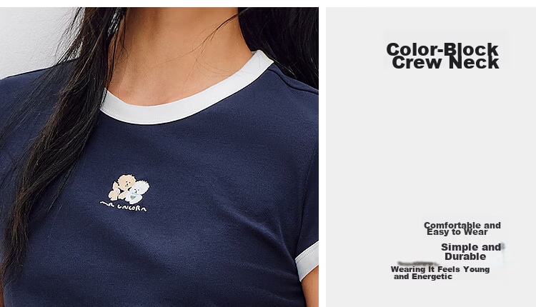 Semir Mall Edition | Illustrator Collaboration Women's Short Sleeve T-Shirt Summer Crop Slim Fit 2026 Top 101326100029 19