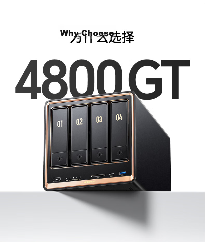 UGREEN Private Cloud DXP4800 GT 8GB 4-Bay NAS Network Storage AI Personal Cloud Home Hard Drive Server Dual 10GbE Ports Compatible with iPhone 17 3