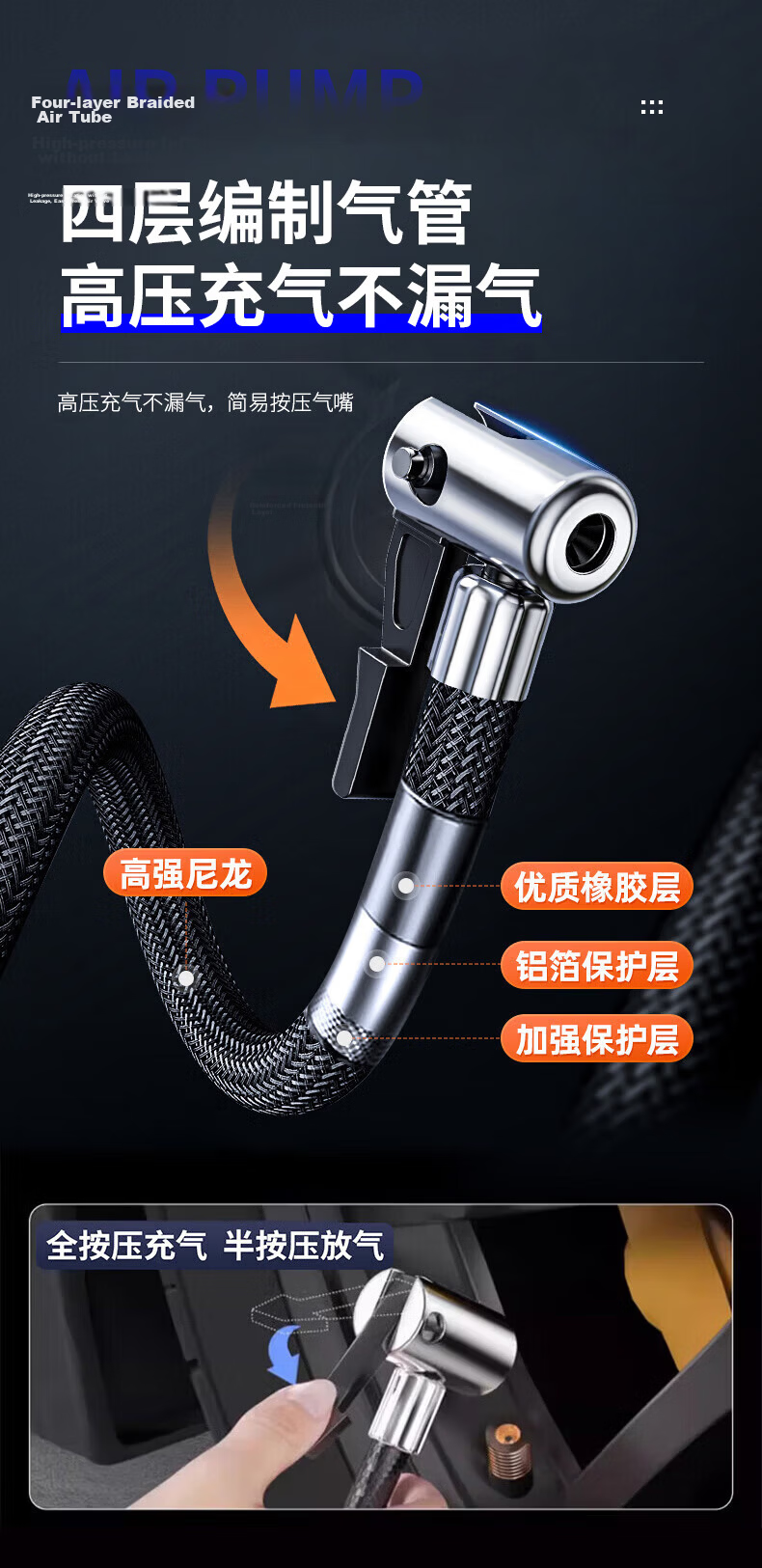 Givenchy Car Air Pump Portable Wired High-Power Tire Inflator for Vehicles 6