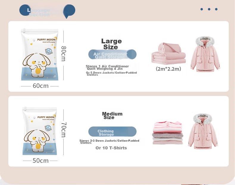 Antu Vacuum Compression Storage Bags for Down Jackets, Quilts, Clothes with Electric Pump Air Extraction and Packing Bags 4