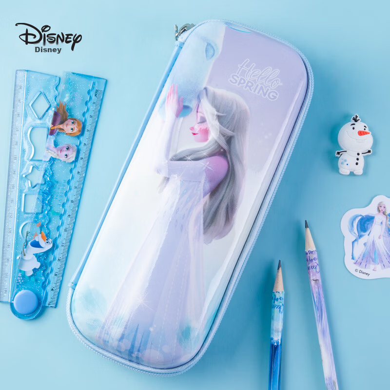 Disney Pencil Case for Elementary Students Girls High Capacity Durable EVA Pencil Box Children's School Supplies P85258A1