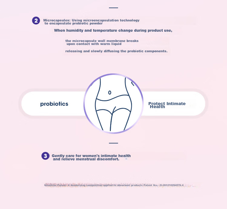Fuyan Jie Probiotic Ultra Long Night Use 410mm 3pcs Soft Sanitary Pads Sensitive Skin Odor Neutralizing Weak Acid Surface 8