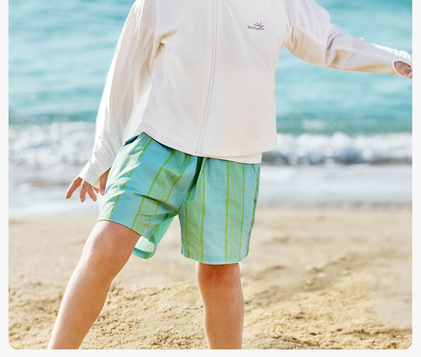 OUYUN [Jelly Cool] Baby Kids Sun Protection Ice Silk Cooling Summer Jacket Orange Pink 120 25