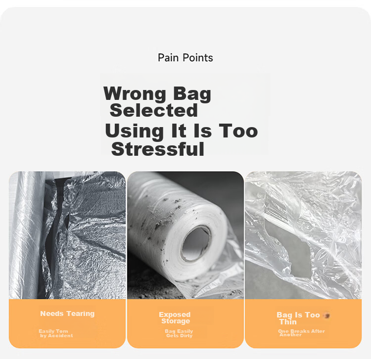 Maryya Food-Grade Freezer Storage Bags Medium Size 280pcs Disposable Tear-Free Refrigerator Kitchen Plastic Bags 1