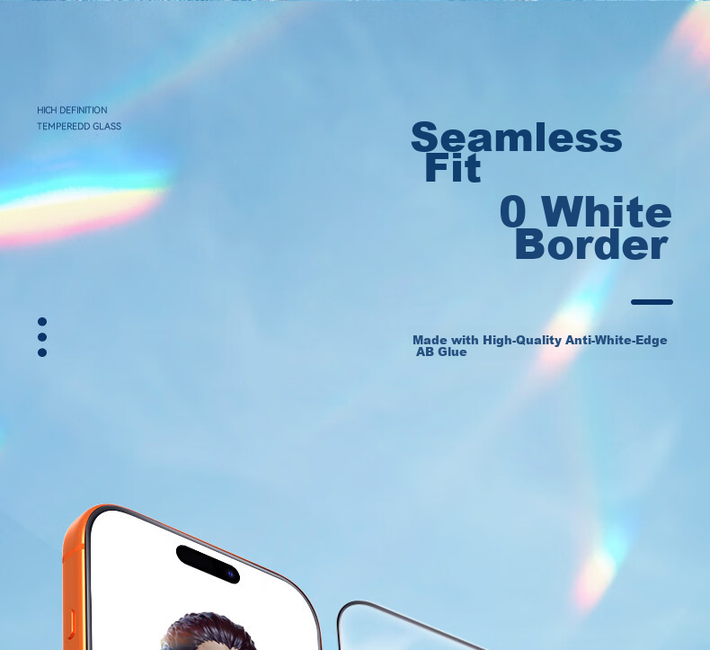 Lanxingxiansheng Tempered Glass Screen Protector for Apple IPhone 17e/13/14, HD Large View Full Coverage Protective Film for IPhone 13/13 Pro/16e [Large View] 8