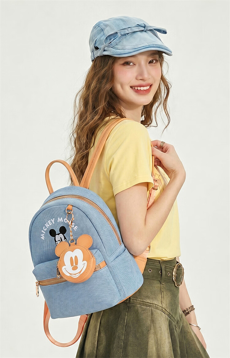 Disney Women's Backpack Mickey Shoulder Bag Fashionable Girl's Backpack Birthday Gift for Women Gift Box Set 6
