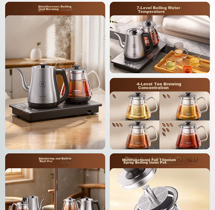 KAMJOVE Pure Titanium Electric Kettle Automatic Water Filling Boiling Kettle Insulated Integrated Fully Automatic Constant Temperature Electric Kettle Tea EC9T 2