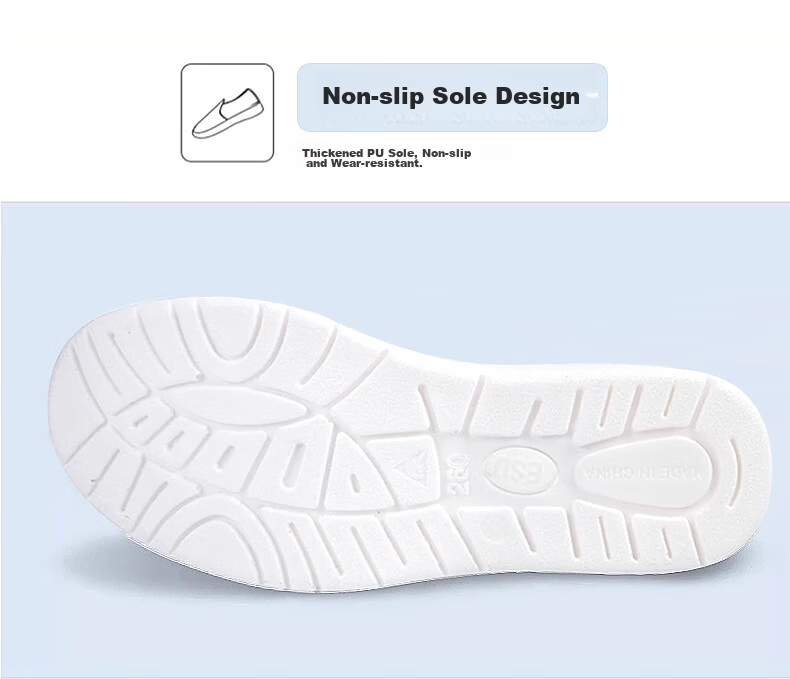 Mulang Anti-Static Dust-Free Four-Hole Shoes Thickened Soft Sole Dustproof Breathable Electronic Factory Workshop Protective Shoes Laboratory Unisex Work Shoes White PU Sole Four-Hole Shoes Size 46 14