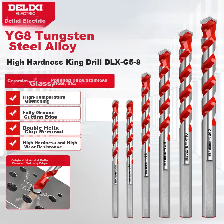 DELIXI ELECTRIC Bawang Drill Tile Drilling Alloy Drill Concrete Twist Drill Bit DLX-G5-5 [10mm]