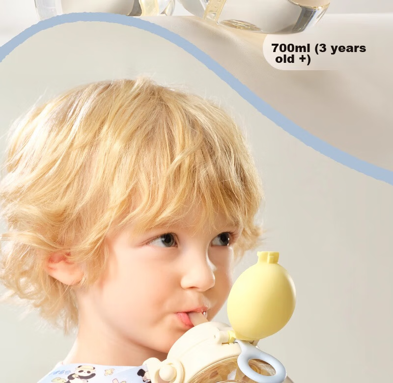 KeChao TonTon Bucket Children's Water Cup Direct Drinking Straw Baby Water Bottle Summer Kindergarten School 2-9 Years PPSU Unisex 3