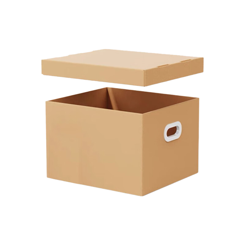 QDZX Moving Cardboard Boxes with Handles, 35*26*27 (3 Large File Boxes, Office Cardboard Boxes, Material Boxes, Gift Boxes)