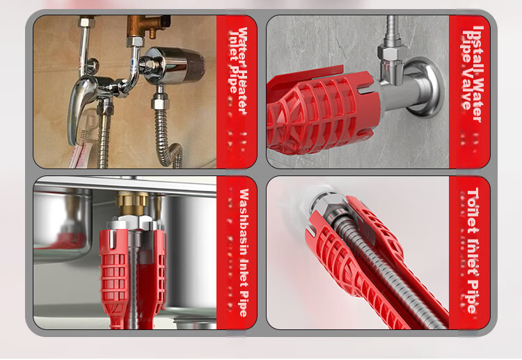 Wenxidi Multi-Function 8-in-1 Universal Wrench Punch Sink Faucet Installation and Removal Tool 4