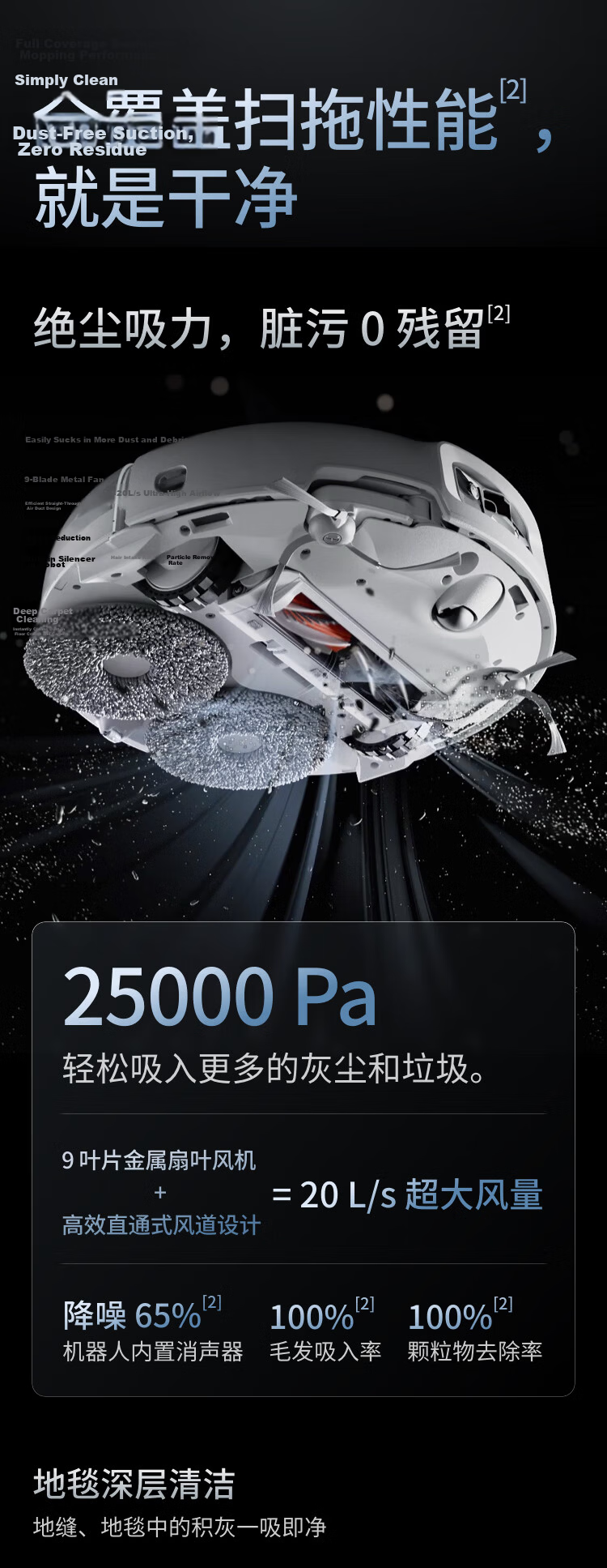 DJI ROMO P Water Tank Edition Flagship Transparent Robot Vacuum Cleaner with Obstacle Avoidance and Fully Automatic Sweeping and Mopping 13