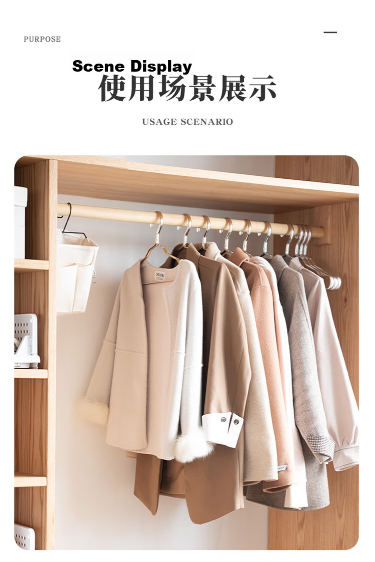 JEKO&JEKO, 20 Thick Stainless Steel Hangers for Home Use, Solid Thickened Clothes Hangers, Wardrobe Hangers 12