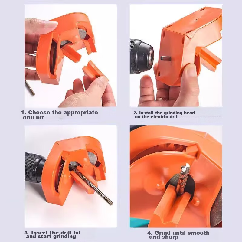 Junwen Portable Drill Bit Grinding Tool Special Grinder for Twist Drill Bits Milling Cutters Kitchen Knife Sharpener Drill Bit Repair Device 4