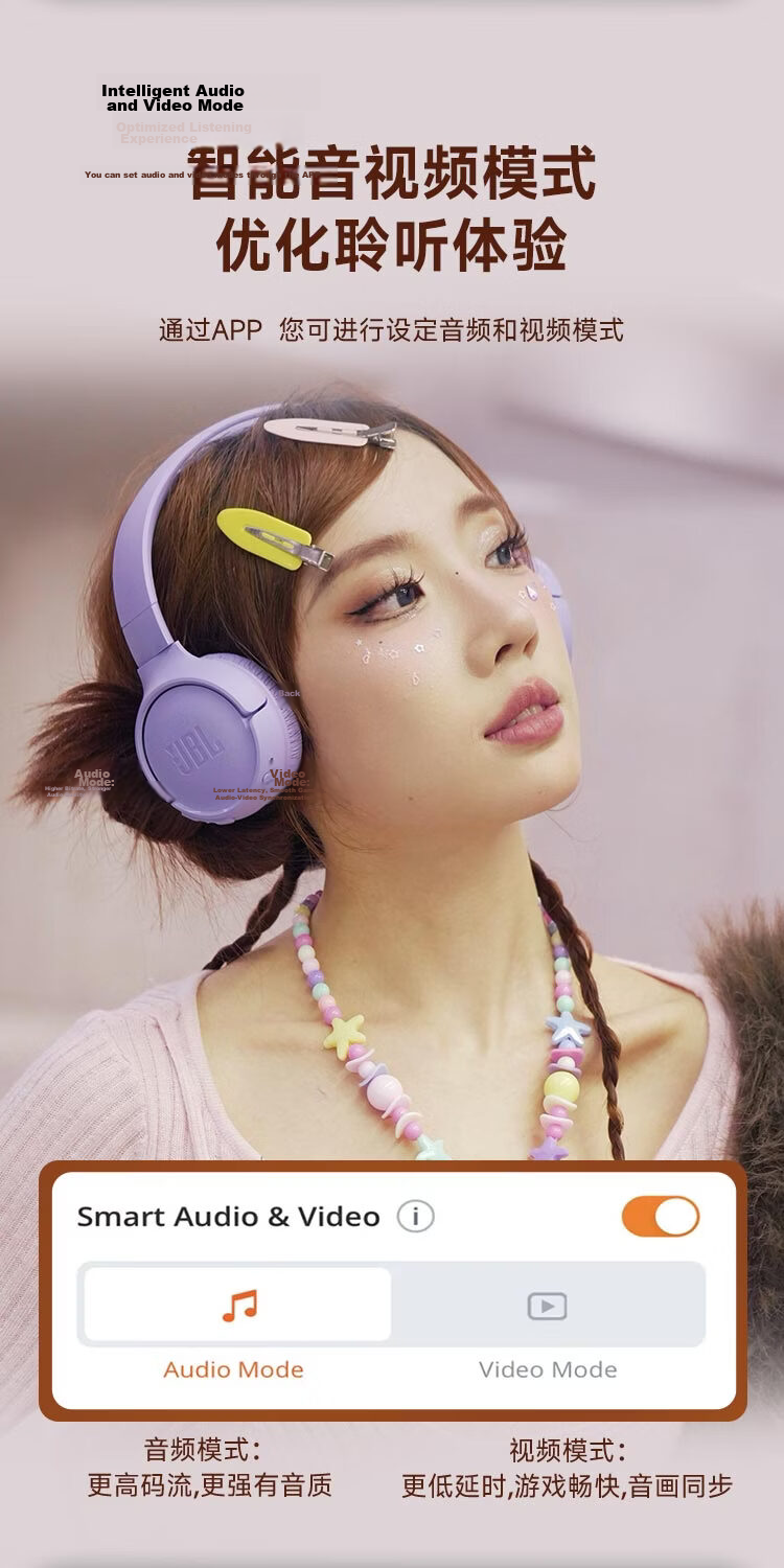 JBL TUNE 520BT Over-Ear Bluetooth Wireless Headphones Noise-Cancelling Headset for Calls Compatible with Mobile Phones, Computers, Laptops, Apple Devices White 7
