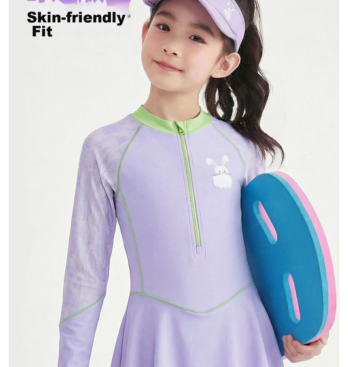 361° Kids Girls One-Piece Long Sleeve Skirted Swimwear Princess Dress Swimsuit 3