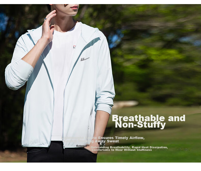 Huili Sun Protection Clothing for Men, UPF50+ UV Protection, Ice Silk Breathable Sun Protection Jacket, Men's Skin Coat, Quick-Drying Windbreaker 17
