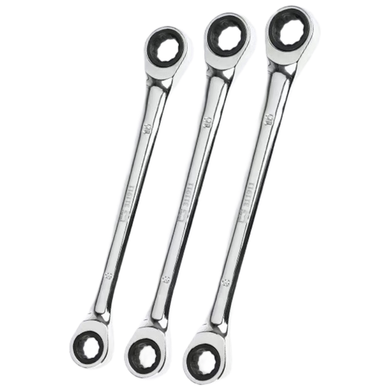Great Wall Double Plum Blossom Wrench Double-Ended Plum Blossom Ratchet Quick Wrench Auto Repair Tool 72 Teeth 8-10mm 311911