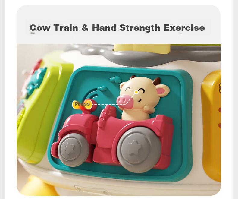 GOODWAY Early Education Treasure Box Activity Table 1-3 Years Old Baby Educational Toy Six-Sided Cube Children's Birthday First Year Gift 20