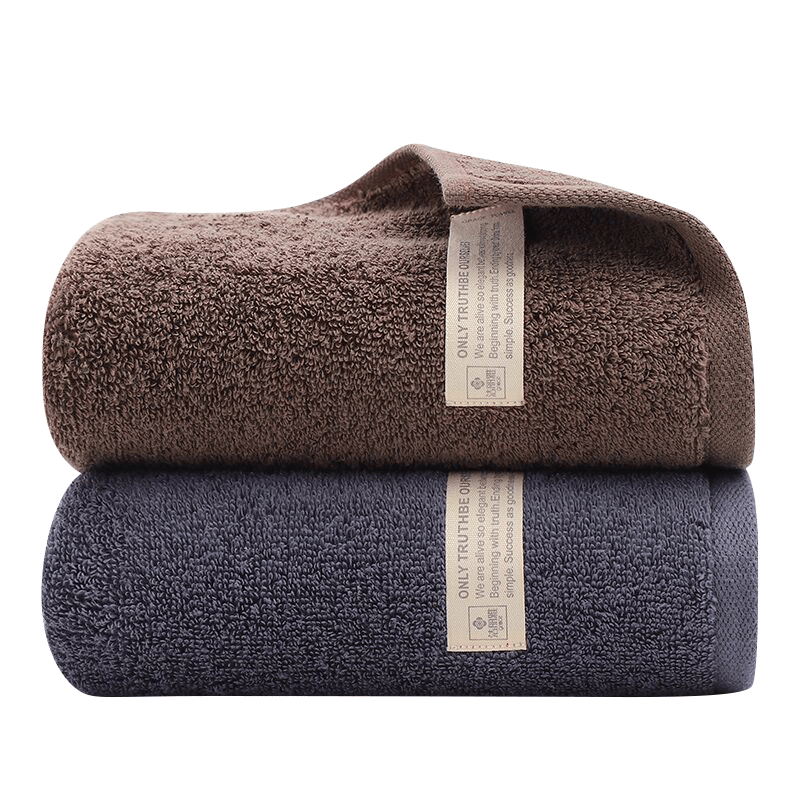 Grace 10A Antibacterial Quick-Dry Towels 2-Pack Blue+White Soft Absorbent Bath Face Hair Drying Hand Towels for Men and Women