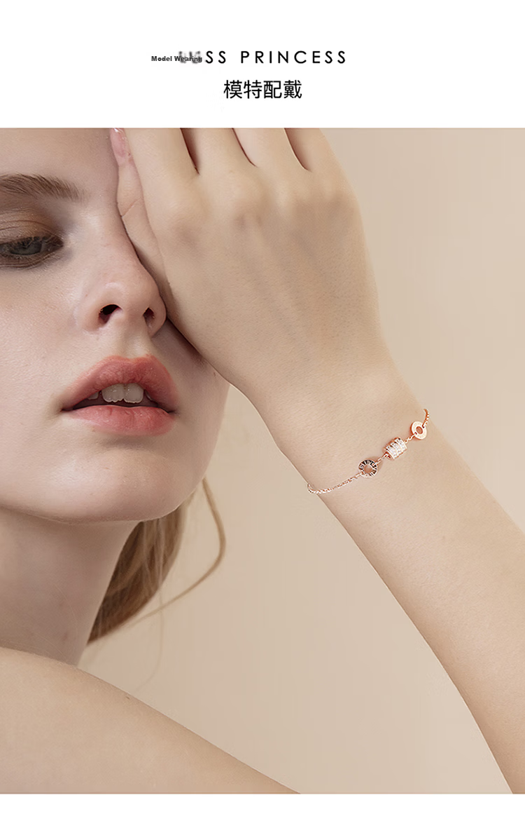 Fanci Lucky Slim Waist Bracelet Rose Gold Anniversary Gift for Women Silver Birthday Gift for Girlfriend 5