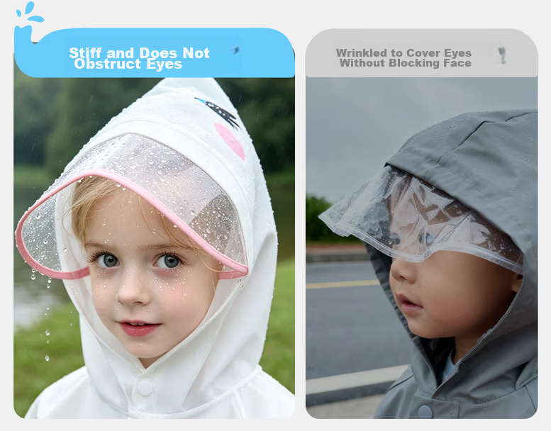 TIANTIANZAI Kids Raincoat Waterproof Cartoon Backpack Rain Poncho for Boys and Girls Kindergarten and Elementary School Students 15