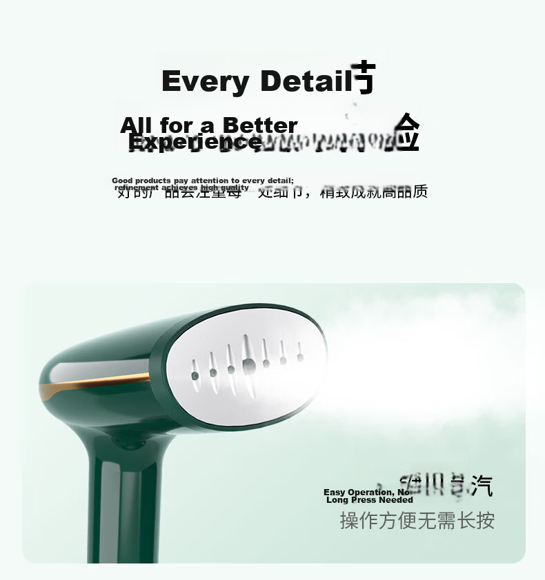 AUX Handheld Garment Steamer Portable Steam Iron Home Dorm Small Steam Iron AGT-22AS3015B Dark Green 13