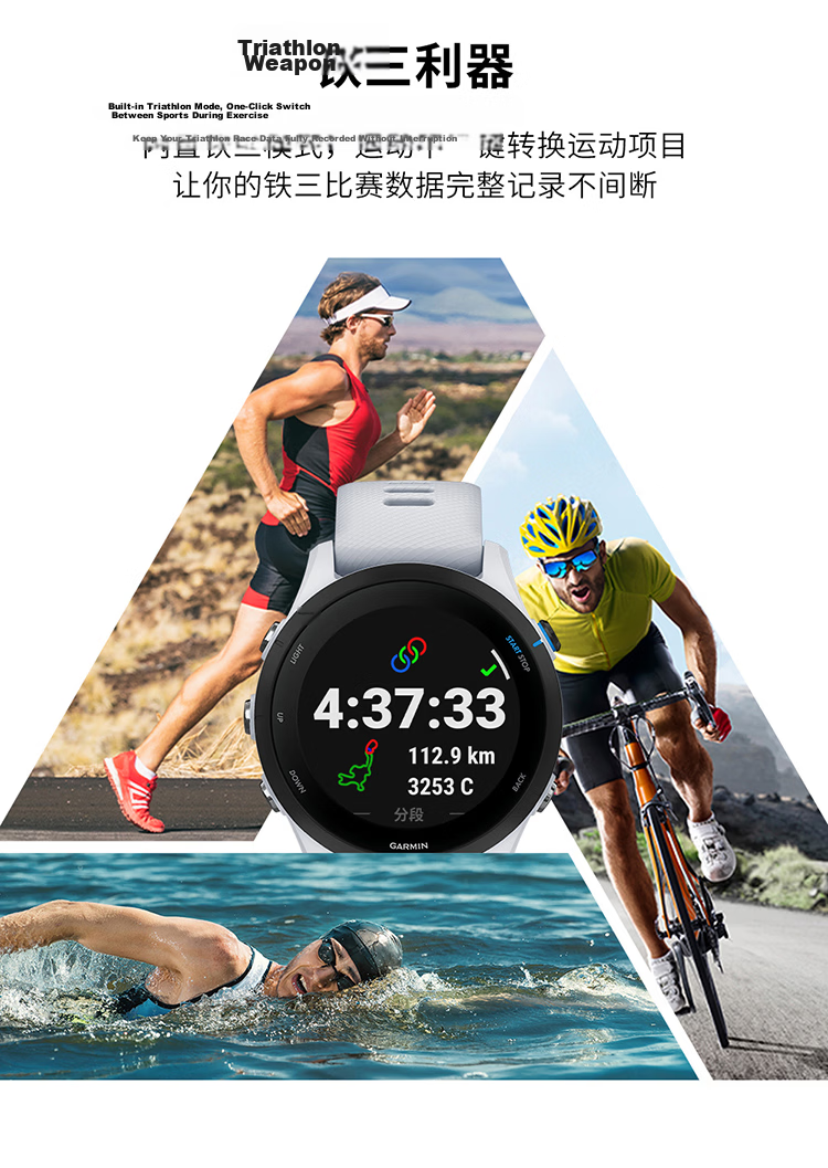 GARMIN Forerunner 965 Midnight Black, Heart Rate Running Ironman Outdoor Sports Smartwatch, Birthday Gift 12