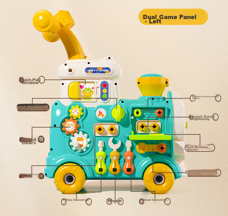 DEERC Baby Walker O-Leg Prevention Train Push Toy 0-3 Years Toddler Walker Birthday Gift 7