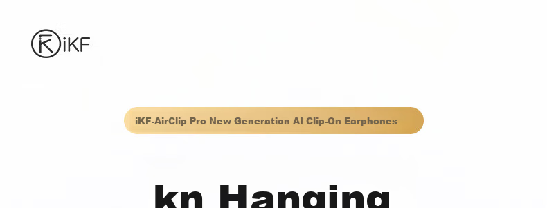 IKF AirClip Pro Clip-On Bluetooth AI Translation Wireless Open Bone Conduction Hi-Res Gold Standard LDAC Long Battery Life for Huawei Star Black 16