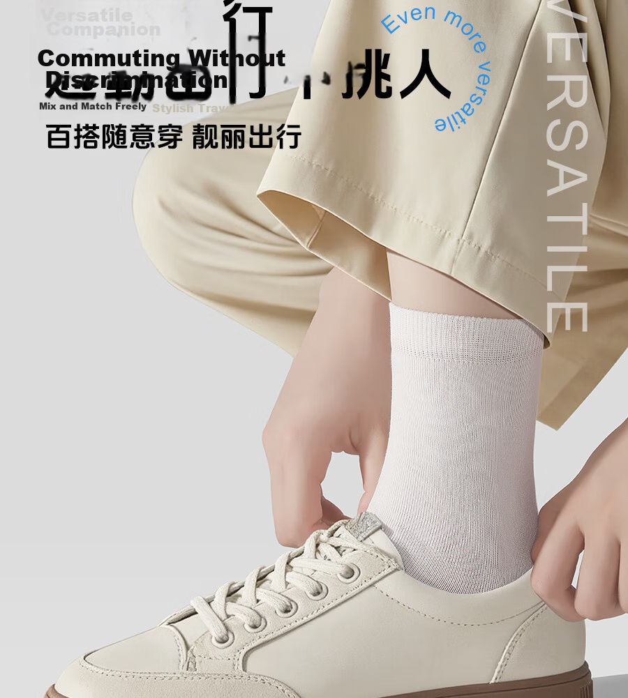 Kelorock Disposable Short Socks Unisex Black and White 20 Pairs Travel Portable Wash-Free Socks 13