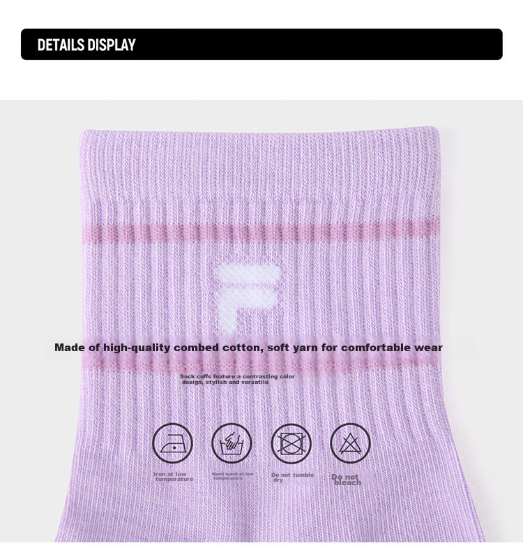 FILA FUSION Couple Mid-Waist Socks 2026 Summer Comfortable Sports Mid-Calf Socks 10