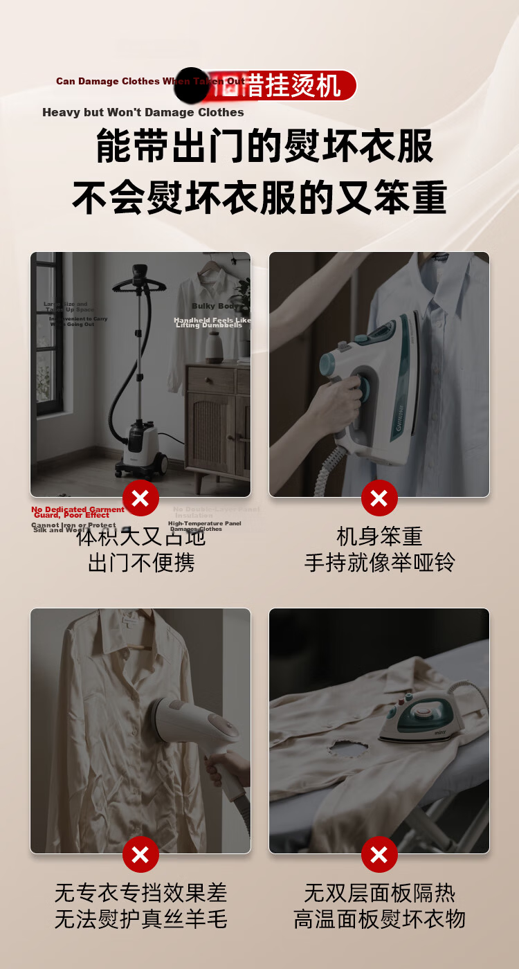 DAEWOO Hobo Handheld Garment Steamer Portable Home Travel Mini Iron HI-045 6
